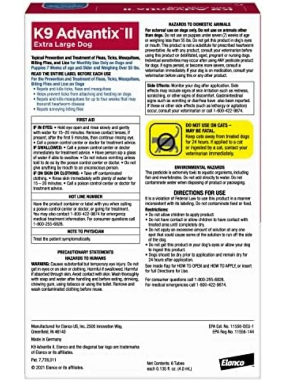 Vet-Recommended Flea, Tick & Mosquito Treatment for Large Dogs 55+ lbs | 6-Mo